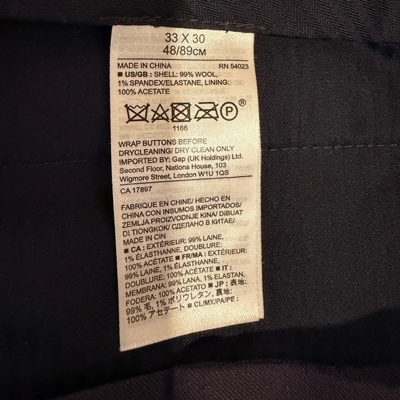 Banana Republic Slim Fit Dress Pants – Men's 33x30 Navy - Picture 5 of 5